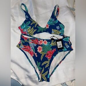 🪩 Sunn Lab Swim Bikini Atlantic Blue bright floral print